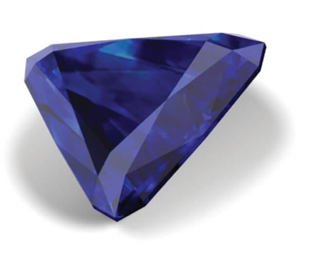 Sample of tanzanite from JDMIS' gemmology course